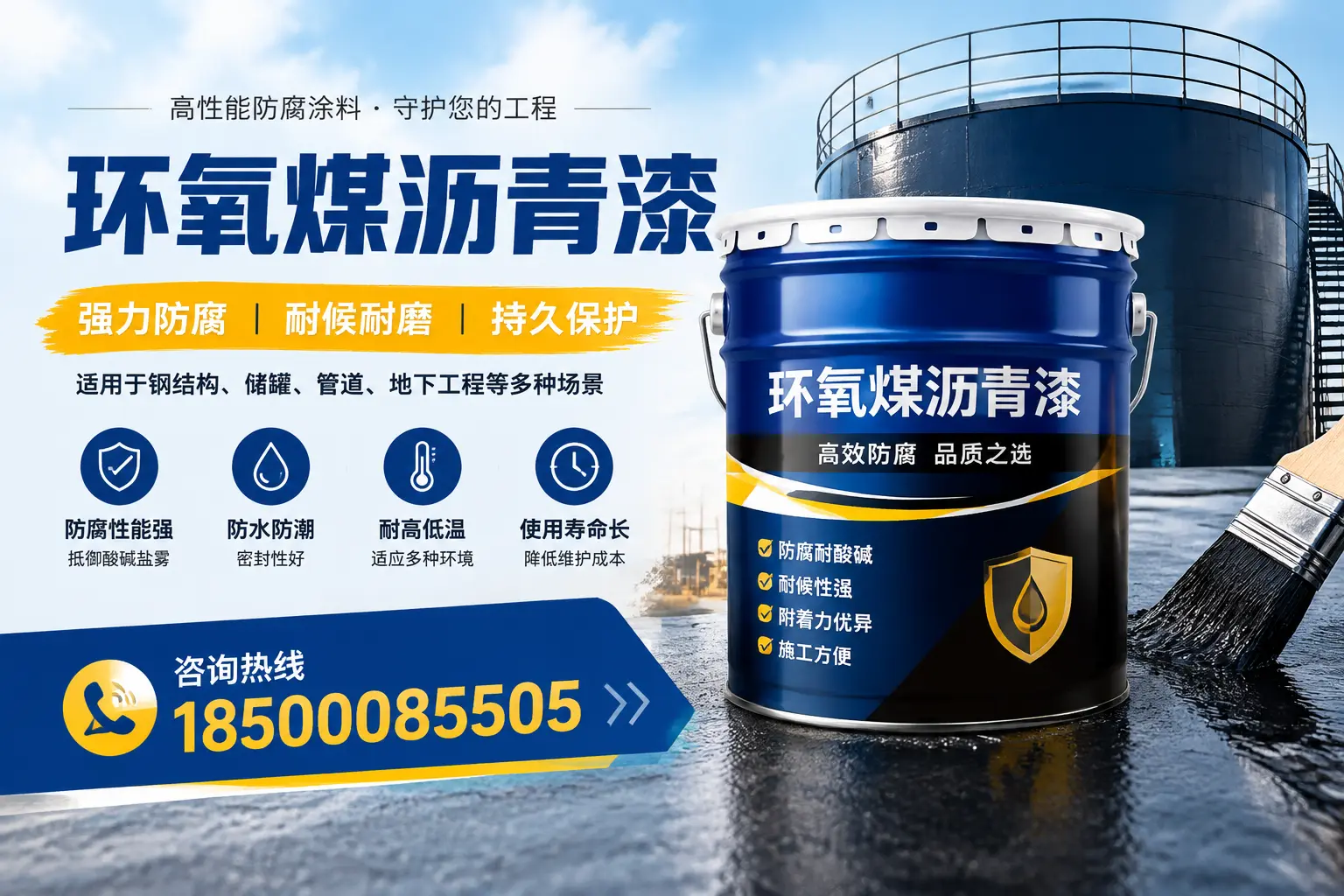 环氧煤沥青漆在工业中的应用,高邑企业的选择